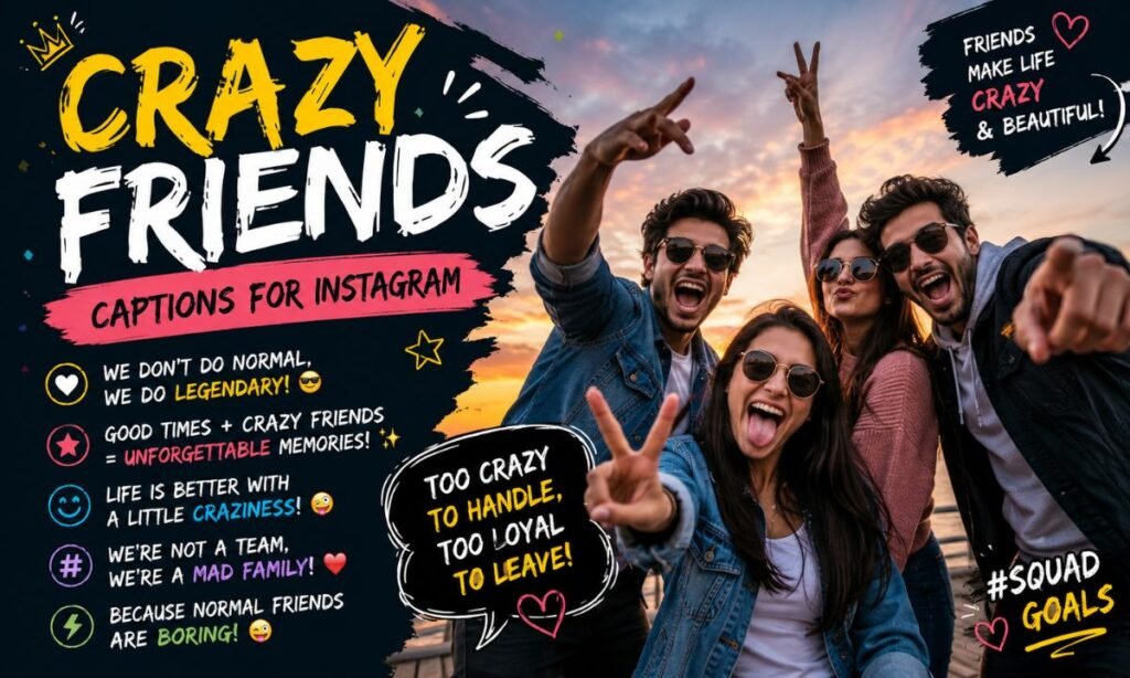 Crazy Friends Captions for Instagram