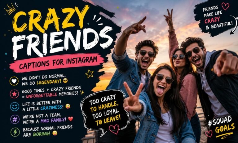 Crazy Friends Captions for Instagram
